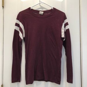 Victoria Secret PINK maroon varsity long sleeve